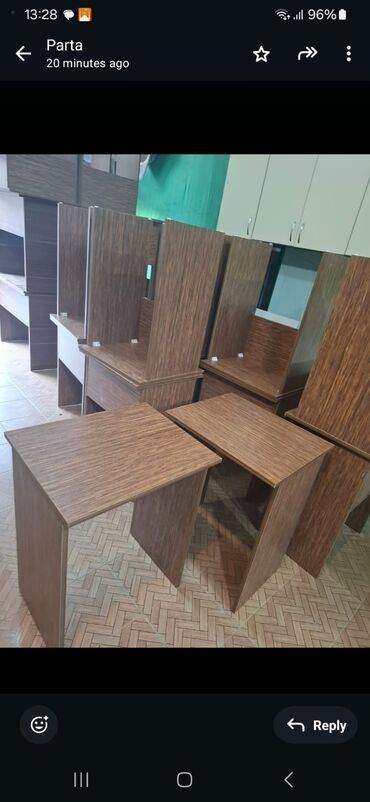 Ofis dəst mebeli: Parta tek neferlik 50/60 sm 28 azn Parta iki neferlik 100/50 sm — 11