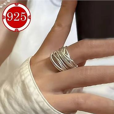 Серебряные кольца: Кольцо, Проба 925, Унисекс, Без вставки, Новый — 3
