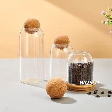 Digər qab-qacaq və mətbəx ləvazimatları: Ərzaq qabı 3-lü dest
material şüşe — 7