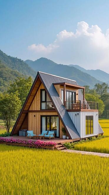 Tikinti işləri: A-Frame layihəsi tikintisi müxtəlif konstruksiya variantları üzrə icra — 9