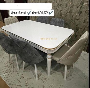 Divan və kreslo dəstləri: Qonaq otağı üçün, Yeni, 6 stul