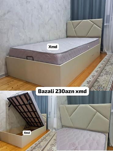 Bazalı tək nəfərlik çarpayı - Daxili bazalı konstruksiya: üst hissə