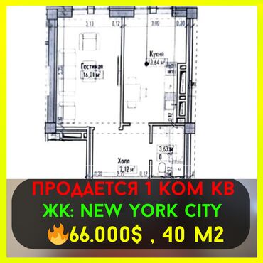 тоголок молдо фрунзе: Продаётся 1комнатная квартира под ПСО Сдан: ПСО ЖК: New York city