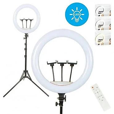 tiktok ışığı: ✅led işiq tripod ✅i̇dare etme pultu var ✅3 telefon tutacaği ✅18 i̇nch — 3