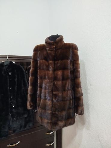 Шубы: Шуба, Норка, По колено, Канада, С капюшоном, S — 1