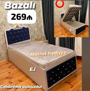 Sifarişlə mebel: Yeni, Təknəfərlik çarpayı, Bazalı, Matras ilə