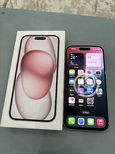 m 3: IPhone 15, Б/у, 128 ГБ, Розовый, Коробка, 83 % — 2