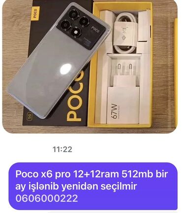 компьютер на запчасти: Poco X6 Pro, 512 GB, rəng - Boz, Face ID, Barmaq izi, Sənədlərlə