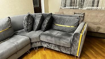 Divanlar: Künc divan, Açılmayan, Vеlur parça — 2