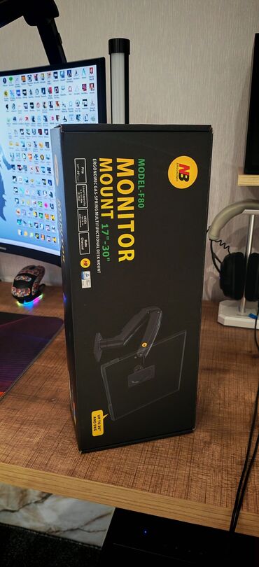 Flash kartlar: NB Ergonomic Model-F80 monitor tutacağı - Masaya quraşdırılan, qaz