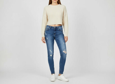 spodnie motocyklowe jeans damskie: Jeansy damskie, rozmiar S