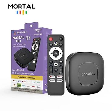 Smart TV bokslar: MORTAL T1 Android TV Box✅ - Android 14.0 ilə işləyən 8K Streaming — 1