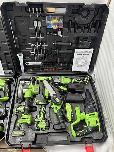 Наборы электроинструментов: Аккумуляторный набор электроинструментов 21V Li‑ion в ударопрочных — 7