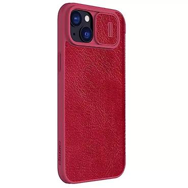Maske i futrole za telefone: Maska Nillkin Qin Pro za iPhone 15 Plus 6.7 crvena. Uz brzu dostavu i — 1
