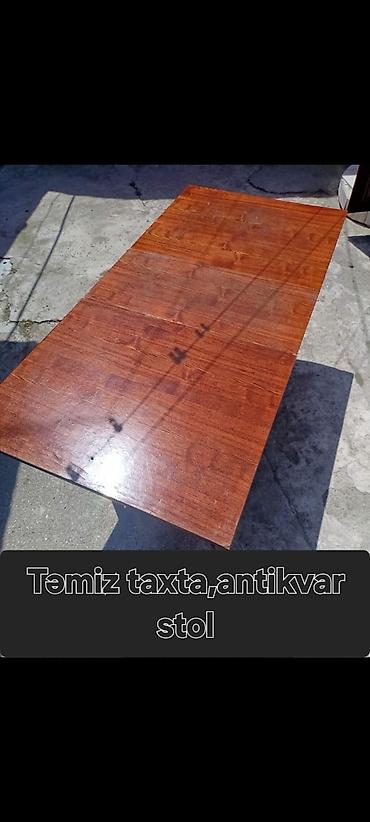 şpon: Qatlanan yemək/çay masası. - Material: taxta (şabalıd/rəngli şpon — 1