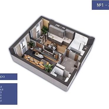 олимп строй: 1 комната, 40 м², Джал-15 Элитка, 3 этаж, Евроремонт — 6