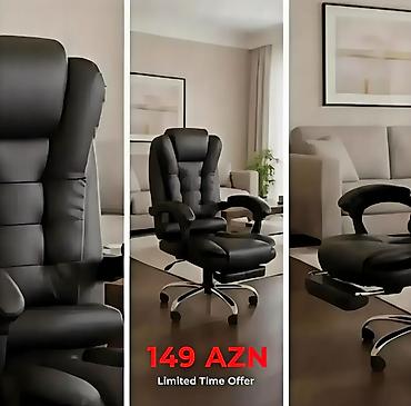 Ofis və oyun kresloları: Yeni, Təkərli, Qolları tənzimlənmir, Süni dəri — 2