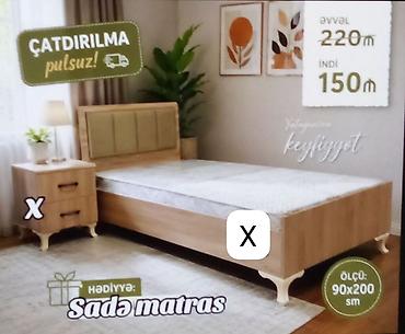Tək nəfərlik taxta çarpayı dəsti - Ölçü: 90x200 sm - Dəst tərkibi lalafo.az -da Tək nəfərlik taxta çarpayı dəsti - Ölçü: 90x200 sm - Dəst tərkibi