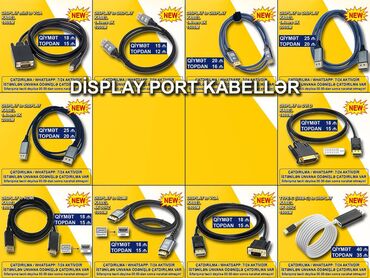 Digər kompüter aksesuarları: Display Port Kabellər 🚚Metrolara və ünvana çatdırılma var