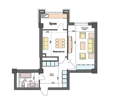 Новостройки от застройщика: Сдан, Элитка, 1 комната, 54 м² — 2