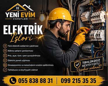 ev təmiri və dizayn: “Yeni Evim Xidmətləri” – Elektrik və Təmir həlləri Elektrik işləri: - — 2