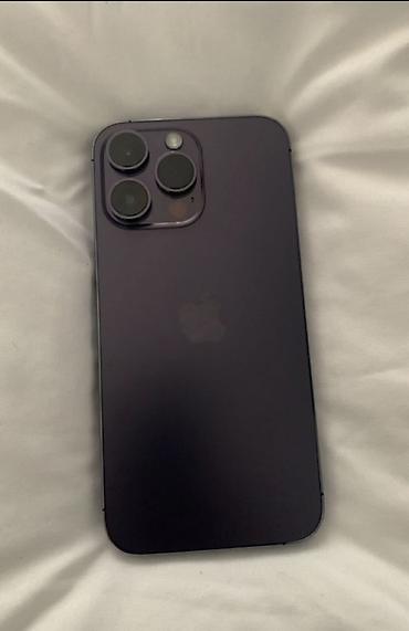 куплю айфон 16 про макс: IPhone 14 Pro, Б/у, 128 ГБ, Deep Purple, Чехол, 84 % — 1