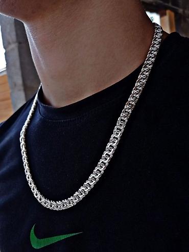 Серебряные цепочки: Серебряный Бисмарк 150 гр 55 см Ручная работа Серебро 925 проба — 9