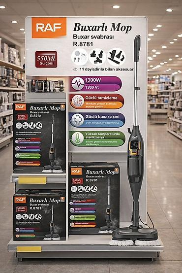 pol əskisi: RAF Buxarlı Mop – Buxar svabrası R.8781 - Güc: 1300W - Su çəni: 550 — 1