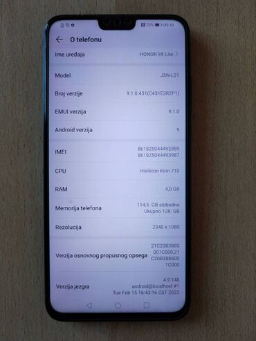 Honor: Honor 9X Lite, 128 GB, bоја - Svetloplava — 2