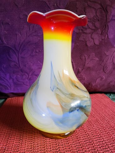 Ostali kućni dekor: Murano nova vaza,duvano staklo 70te. god. Vaza nova dim — 4