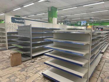 Витрины: Витрины, стеллажи, полки торговые металлические б/у, полка магазинная — 13