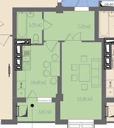 Продажа квартир: 2 комнаты, 41 м², 108 серия, 9 этаж, Евроремонт — 2