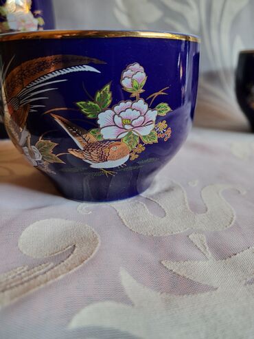 Stare vaze i dekor: Servis nov za caj,porcelan,kobalt 80te. Servis perfektan. na rubu — 14