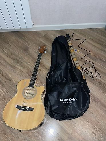 gitara qara: Akustik gitara, 6 sim, Yeni — 1
