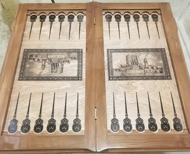 Nərdlər: Nərd taxta Köhnə Bakı və YeniBakı rəsmli 🔱Nərdlər 🪵 🔹️Laklı🖌 -da lalafo.az — 5 Nərdlər: Nərd taxta Köhnə Bakı və YeniBakı rəsmli 🔱Nərdlər 🪵 🔹️Laklı🖌 — 5