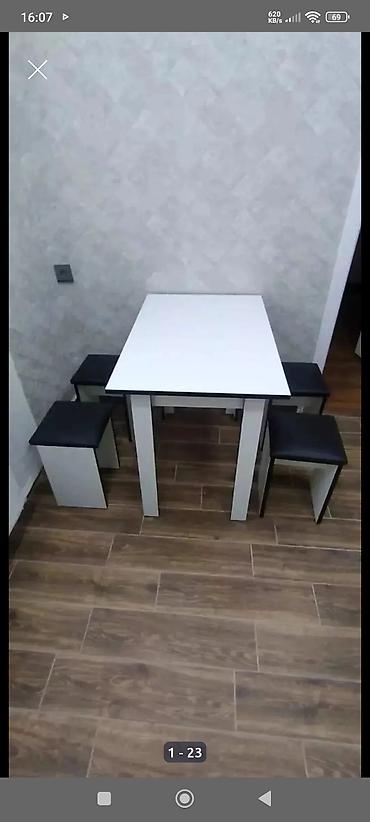 künc mətbəxi: Mətbəx üçün, Yeni, Açılmayan, Dördbucaq masa, 4 stul — 2