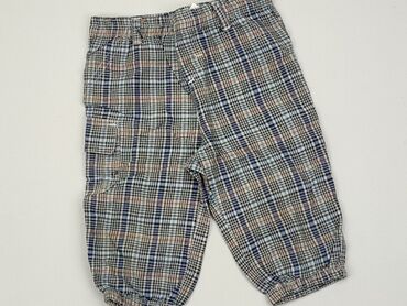 spodnie materiałowe: Baby material trousers, 9-12 months, 74-80 cm, condition - Very good
