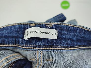 dżins border: SZACHOWNICA, Jeansy damskie, rozmiar S — 4