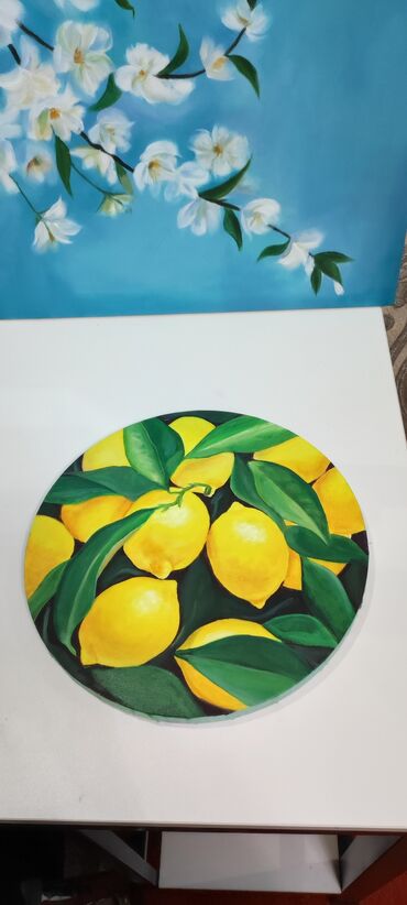 картина по номерам бишкек: Картина для кухни, "лимоны". Размер 30*30. Цена 2000с