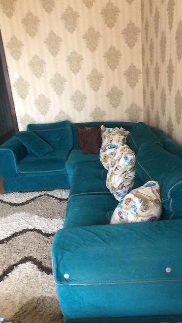 Məhsul: Künc divan dəsti - Rəng: Firuzə/teal - Komplekt: L formalı