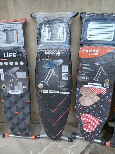 Pərlər, ventilyatorlar: Ütü masaları – Cingillioğlu markası Müxtəlif modellər: - CINDY (CM — 5