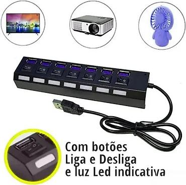 maxi staklene case: Usb HUB 3.0/ 7 porta NOVO. OPIS PROIZVODA: Sa LED svetlom i prekidačem — 6