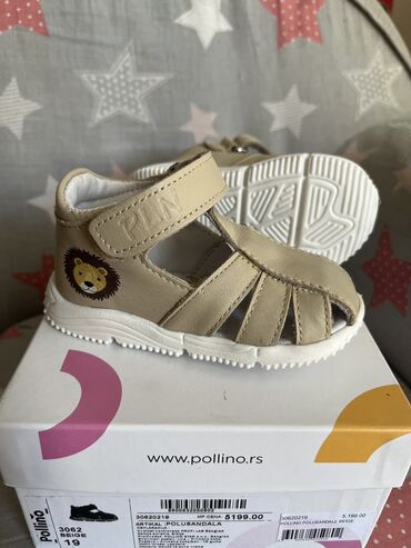 pollino sandale za decake: Pollino, Anatomska obuća, Veličina: 19, bоја - Bež