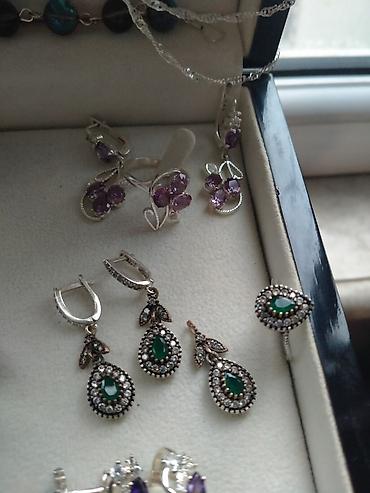 Серебряные наборы украшений: Серебро!!! Комплекты с натуральными камнями. Комплект с белым — 16