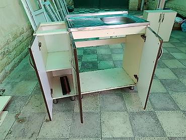 тумба для мойки: Mətbəx dolabı və metal lavabodan ibarət modul 110 en hunduru 90 - — 3