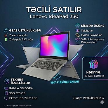 cd disk: Təcili Satılır - Lenovo IdeaPad 330 Təsvir Prosessor (CPU): Intel — 1
