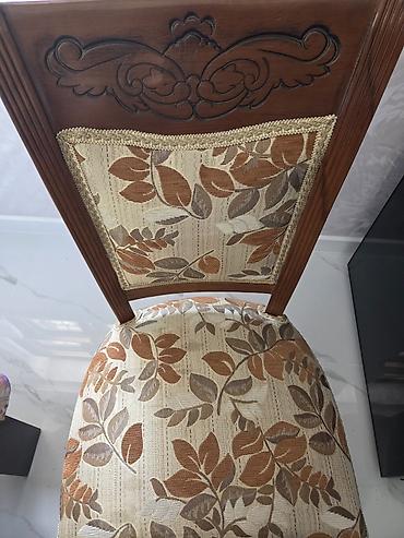 stul taxta: Klassik üslubda taxta stul - Material: bərk ağac karkas, oyma — 3