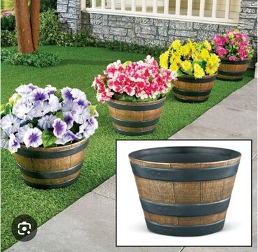 Boçkalar və çəlləklər: Dekorativ Taxta yarım boçka sifarişlə. Dekor yarı çəllək şam — 19