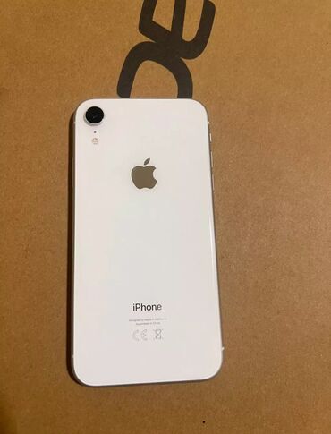 iphone xr 256 цена в бишкеке: IPhone Xr, Колдонулган, 64 ГБ, Ак, Коргоочу айнек, Каптама, Кабель, 79 %