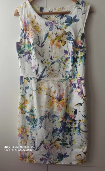 zute haljine: L (EU 40), color - Multicolored, Short sleeves